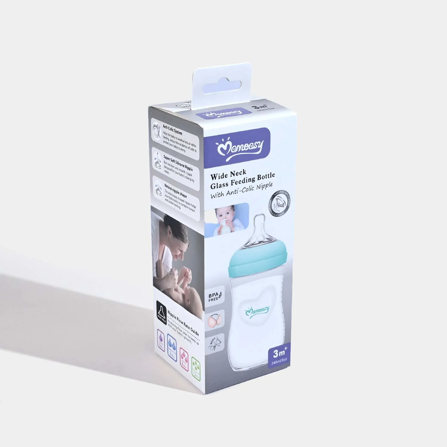 Baby Glass Feeding Bottle | 3M+ - Image 3