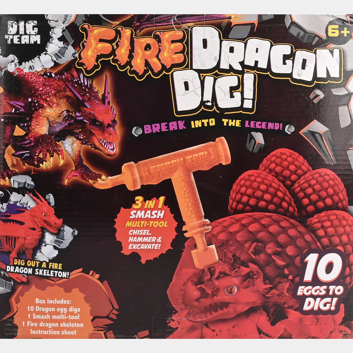 Dig Out the Fire Dragon Skeleton Toy - Image 2