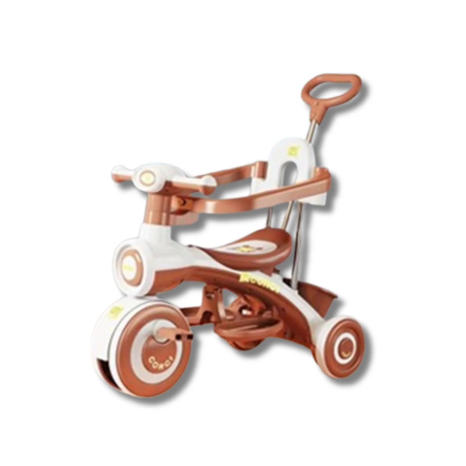 Multifunctional Kids Tricycle with Push Handle | T21 Brown