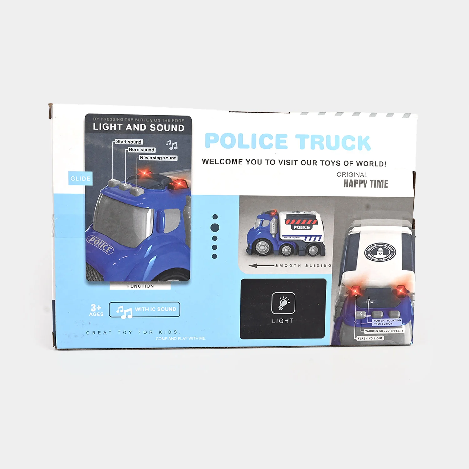 Kids' Interactive Police Rescue Truck – Friction Powered with Realistic Lights & Sound - Image 7