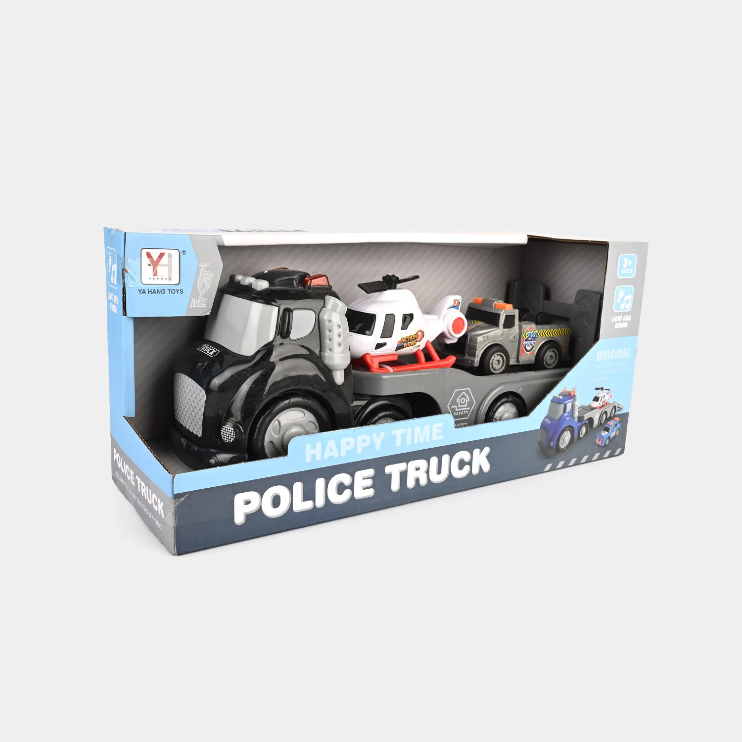 Kids' Interactive Police Rescue Truck – Friction Powered with Realistic Lights & Sound - Image 3