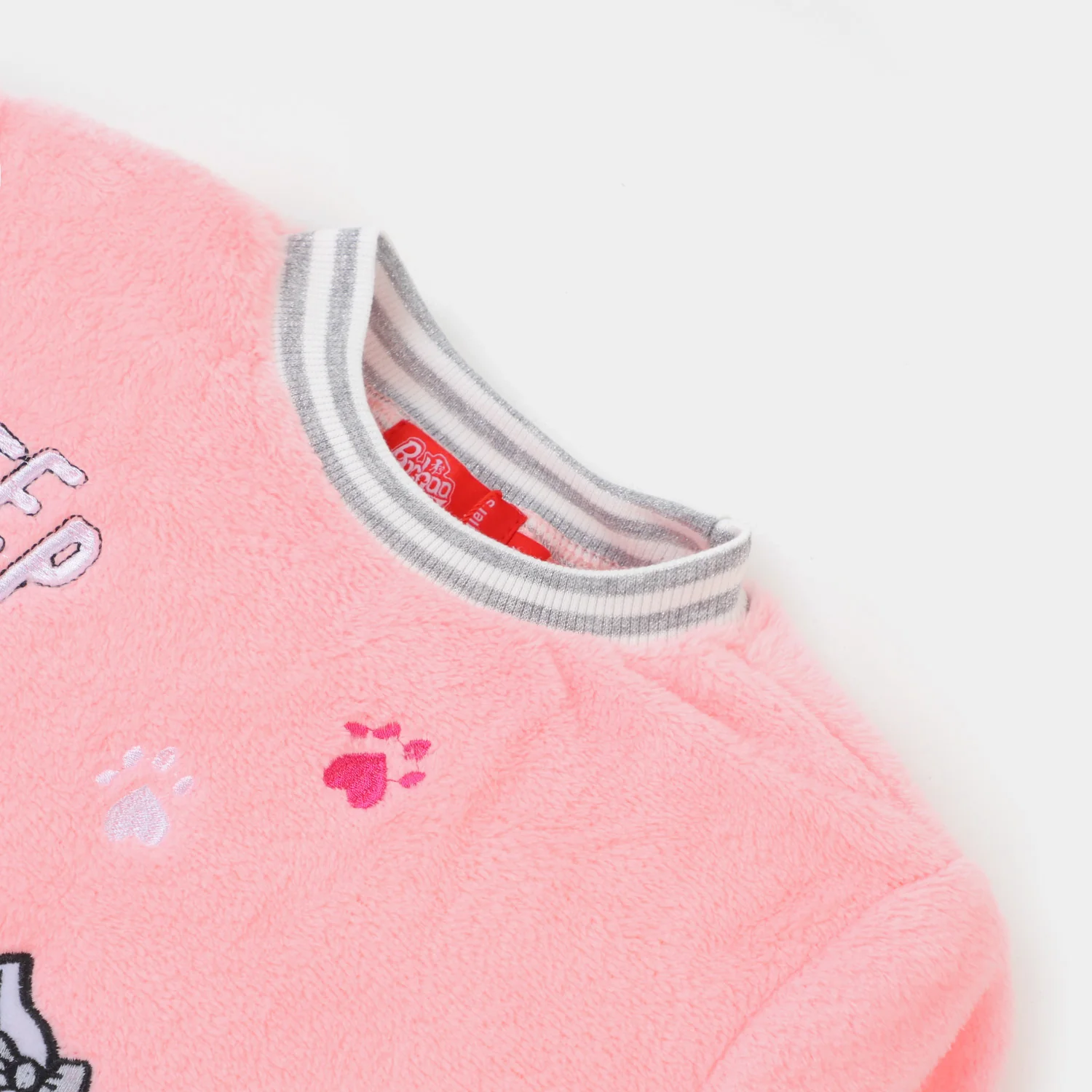 Girls 2 PCs Suit Sleep Right Meow -Pink - Image 3