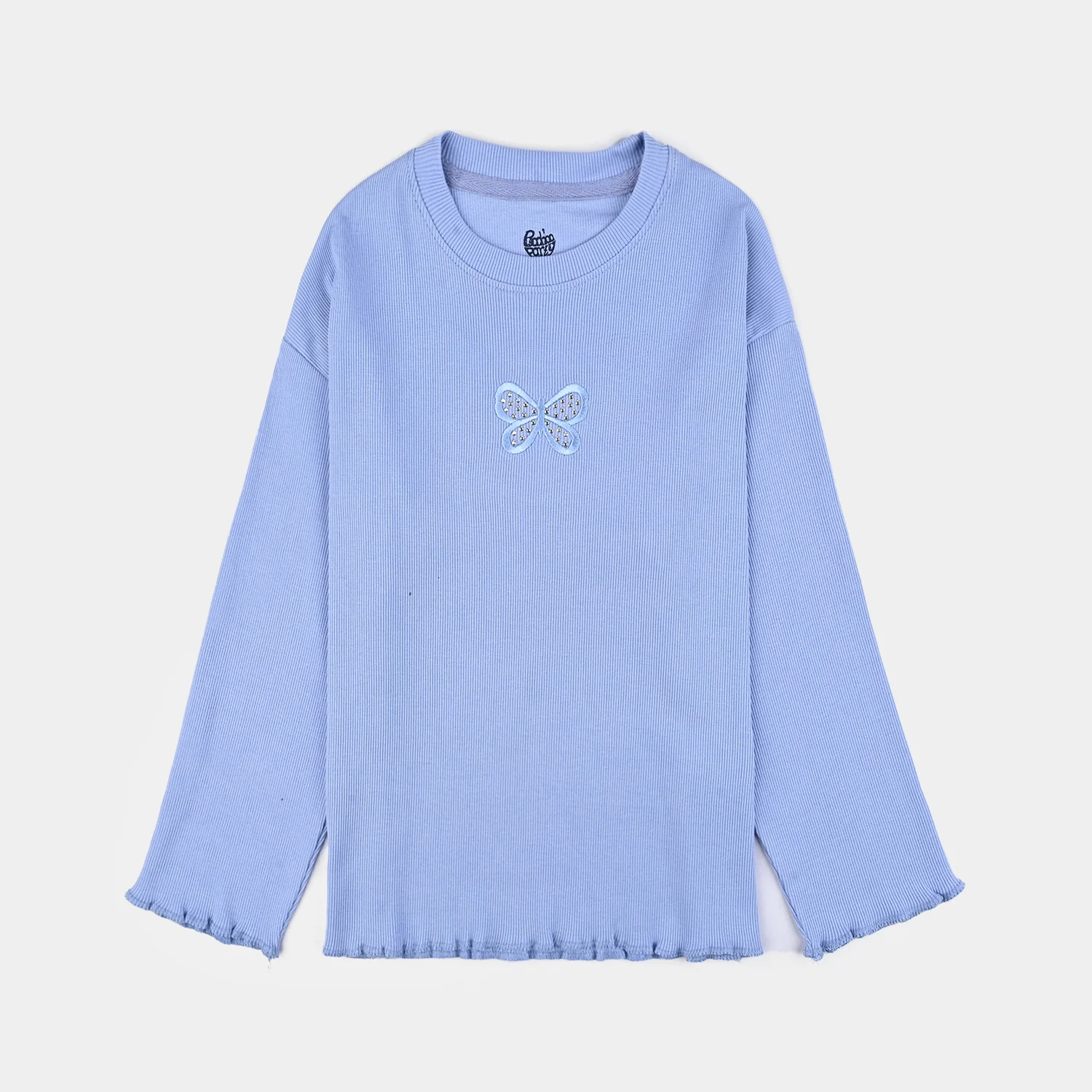 Girls Rib T-Shirt Butterfly