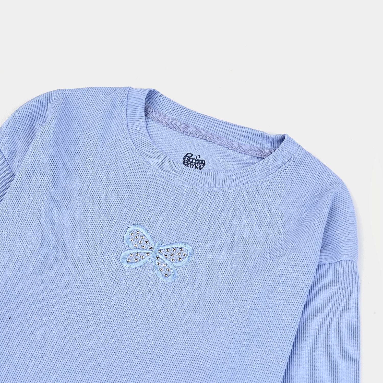 Girls Rib T-Shirt Butterfly - Image 2