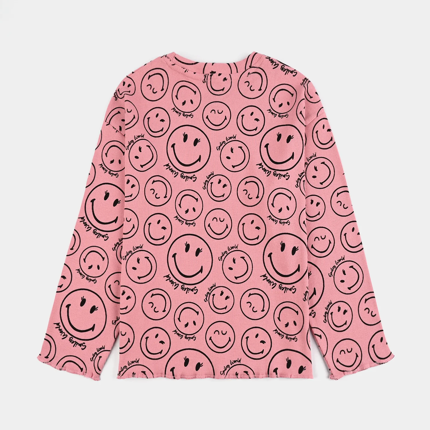 Girls 2x1 Rib T-Shirt F/S Smiley World-Candy.Pink - Image 4