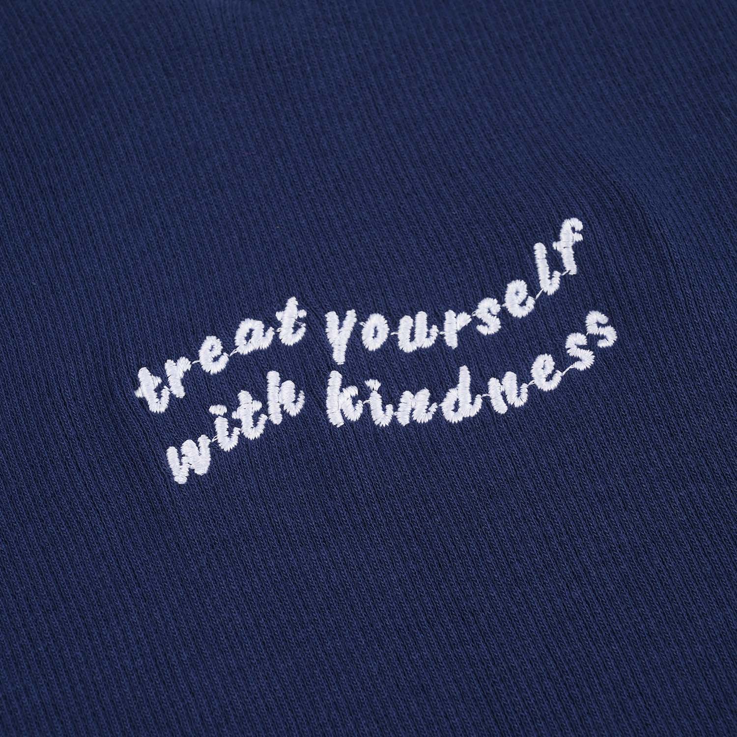 Girls 2x1 Rib T-Shirt (Treat Yourself) - Navy Blue - Image 3