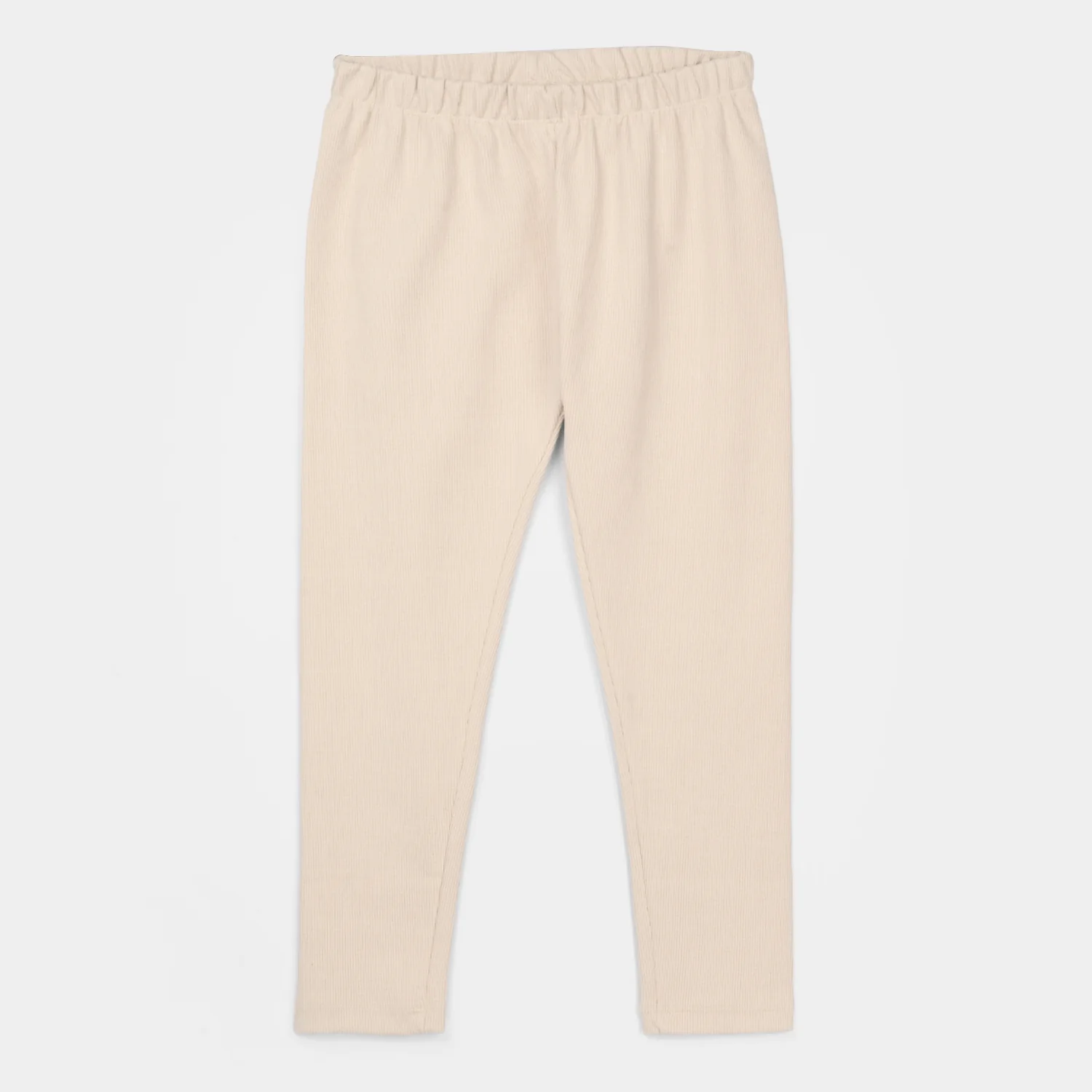 Girls Rib Tights - Cream - Image 3
