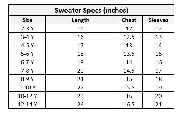 Girls Acrylic Sweater-Have Fun-Black/White - Image 6
