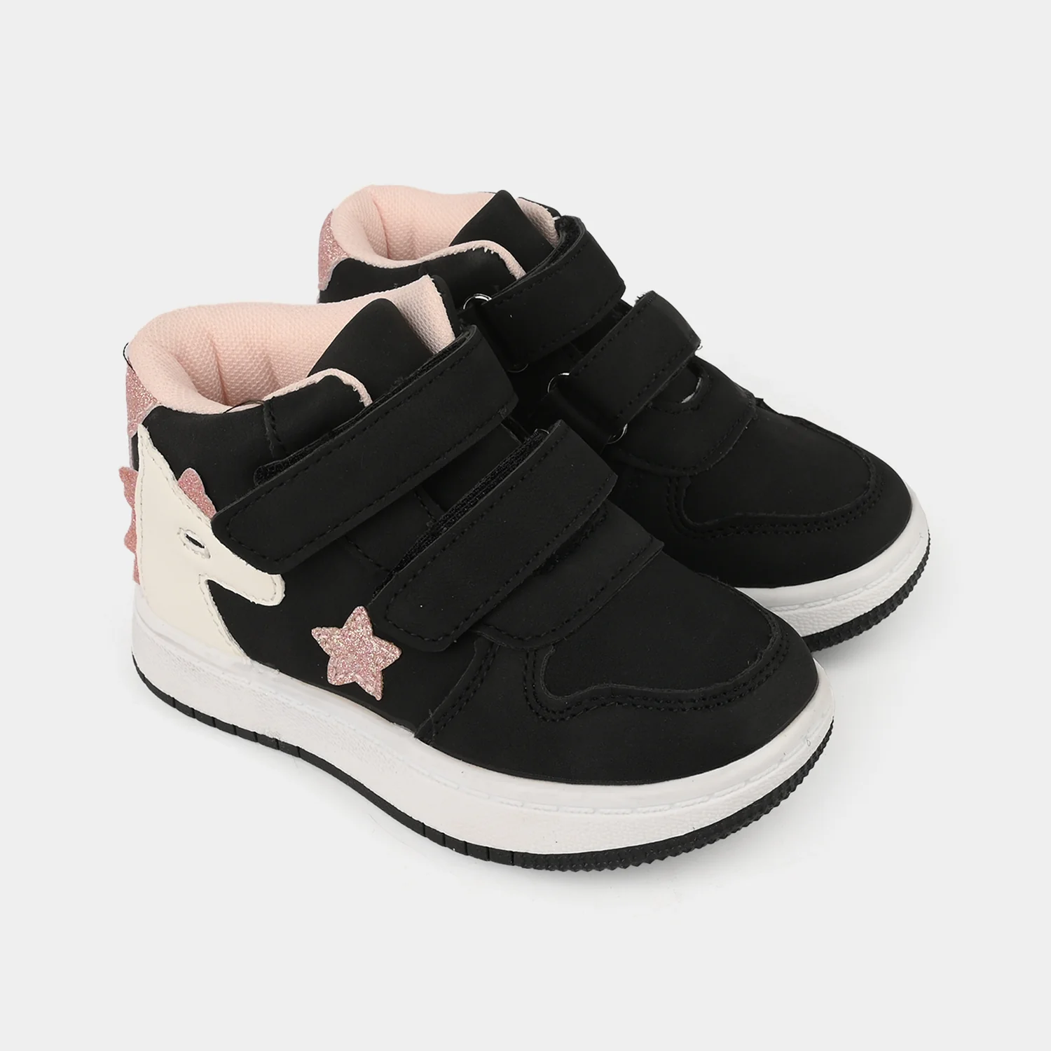 Girls Boots 126-15-Black.Pink - Image 3