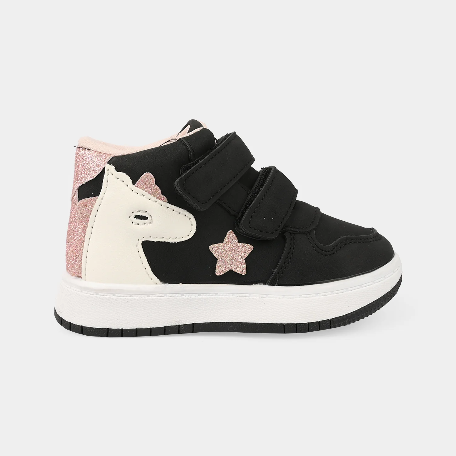 Girls Boots 126-15-Black.Pink - Image 4