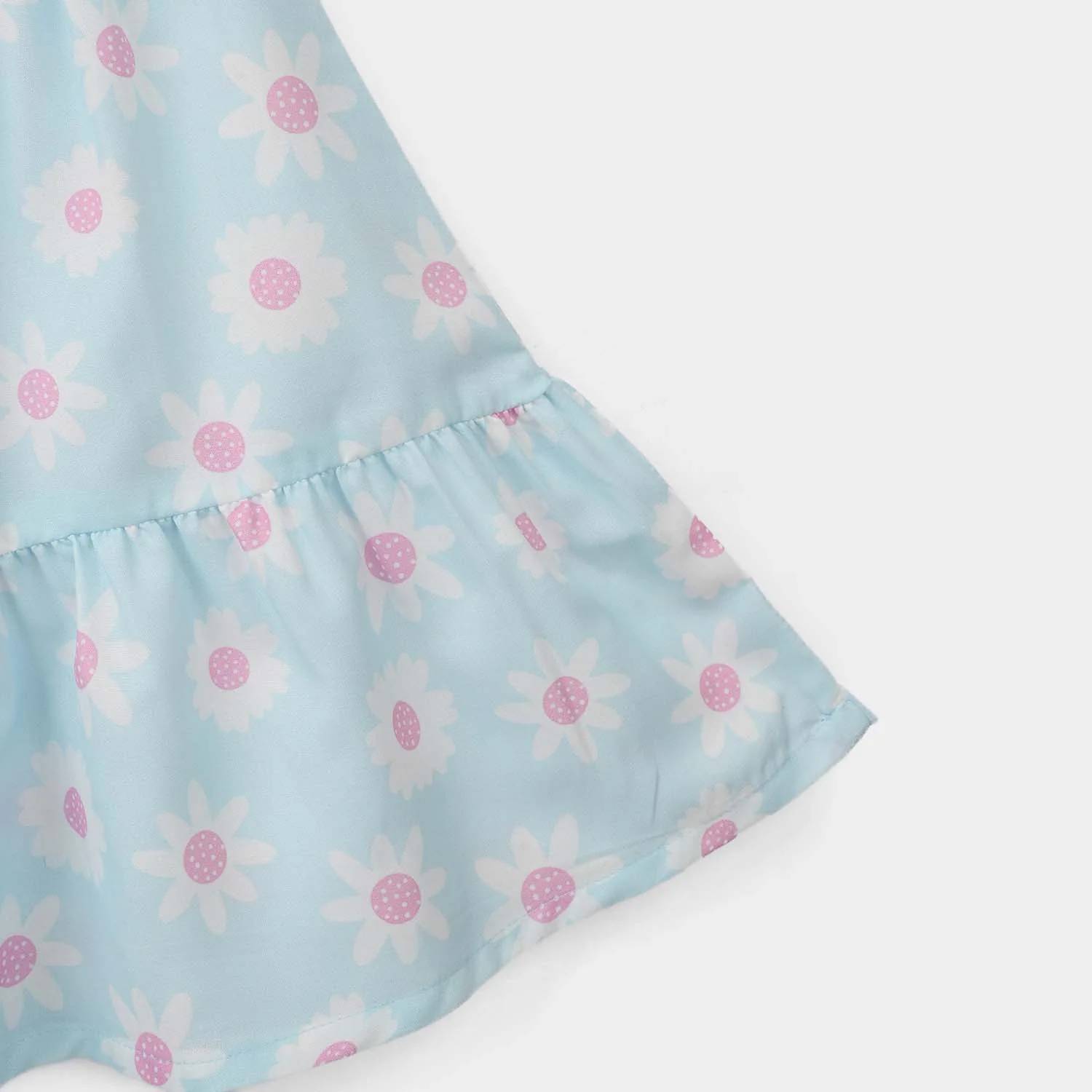 Girls Casual Short Skirt Floral - Light Blue - Image 2
