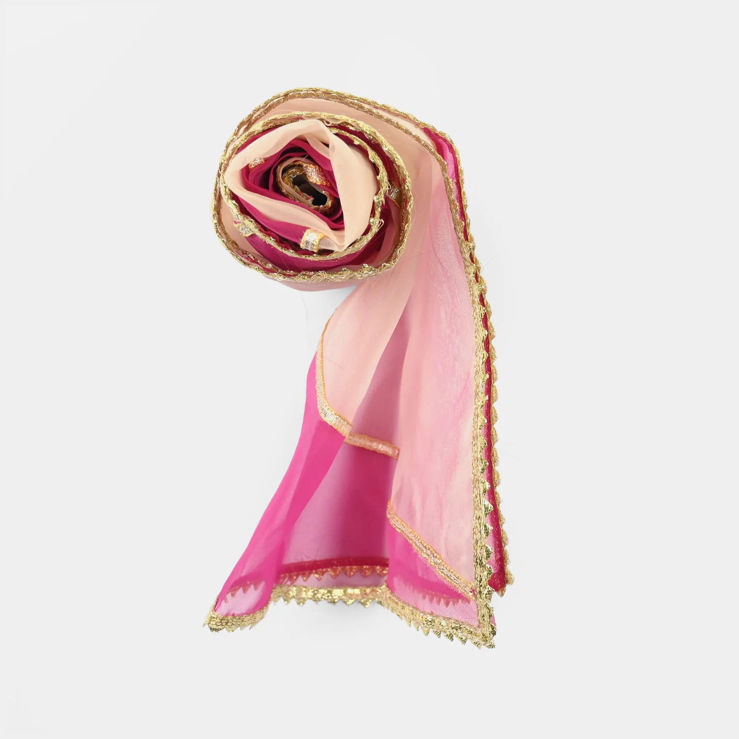 Girls Chiffon 3Pcs Zeenat - Cream - Image 13