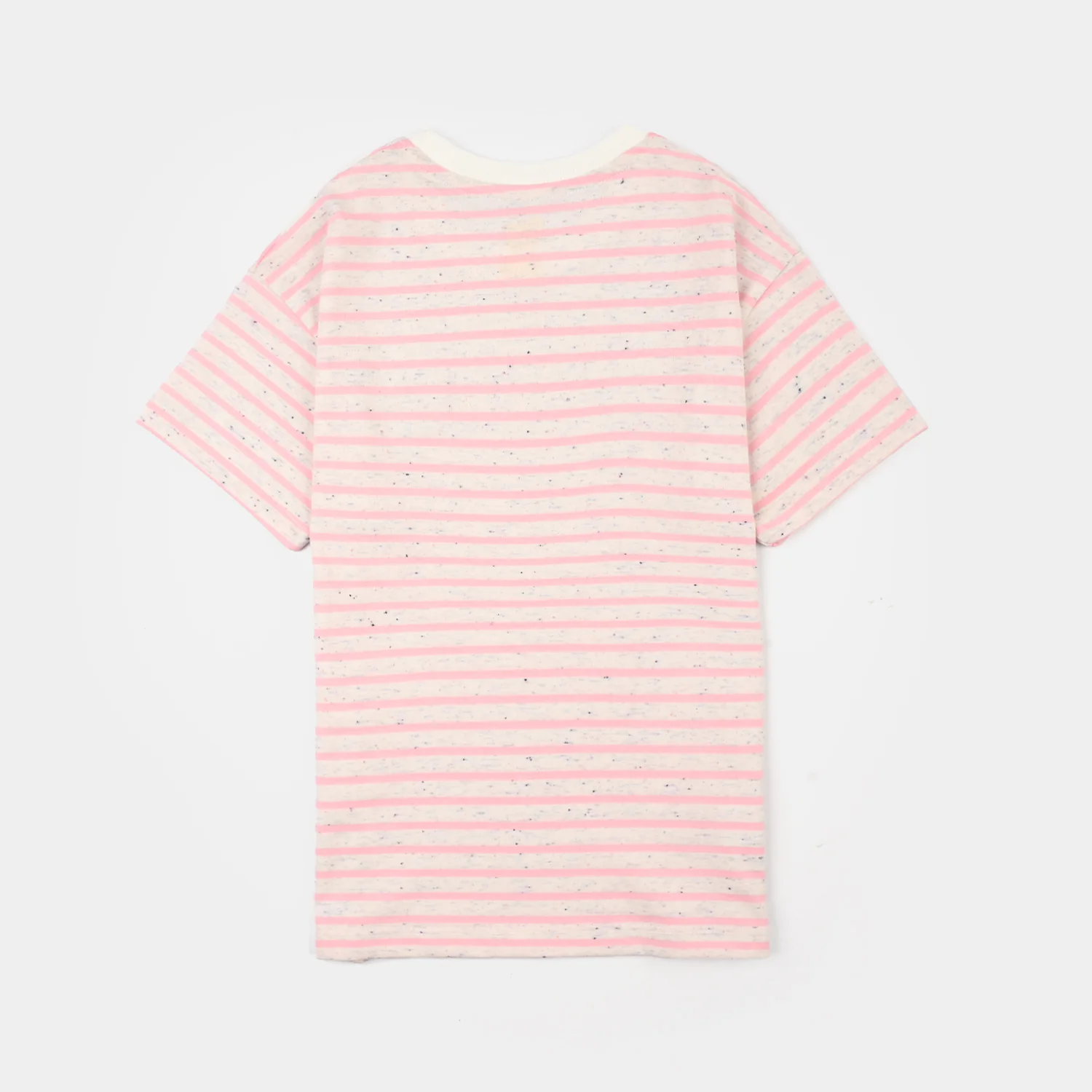 Girls Yarn Dyed Kitty T-Shirt - Pink - Image 4