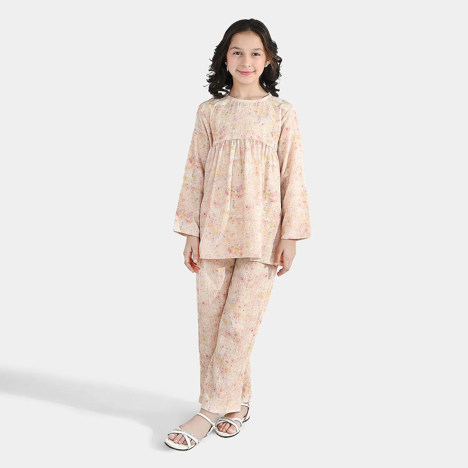 Girls Cotton CO-Ord Set - Multi