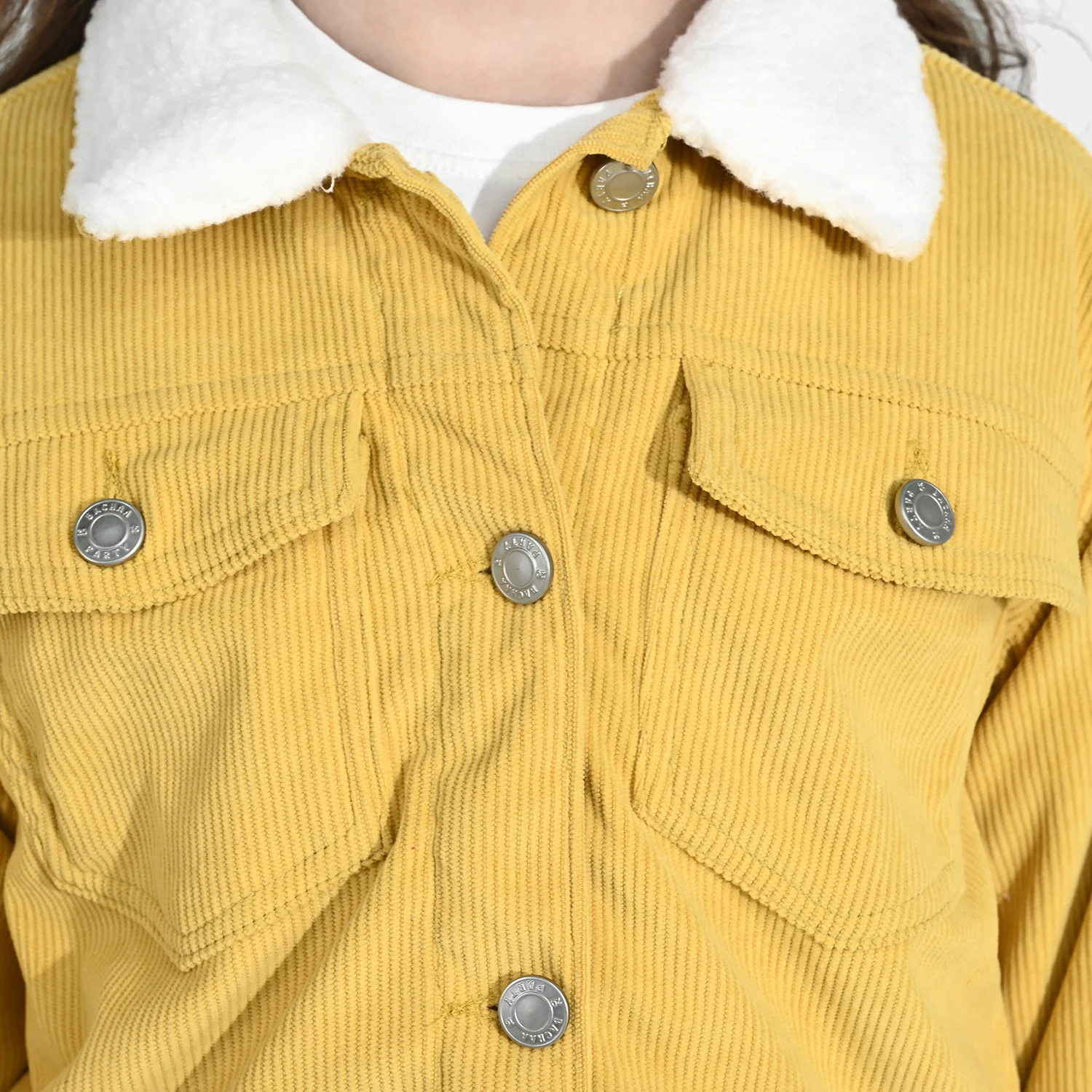Girls Corduroy Jacket Outstanding-Yellow - Image 5