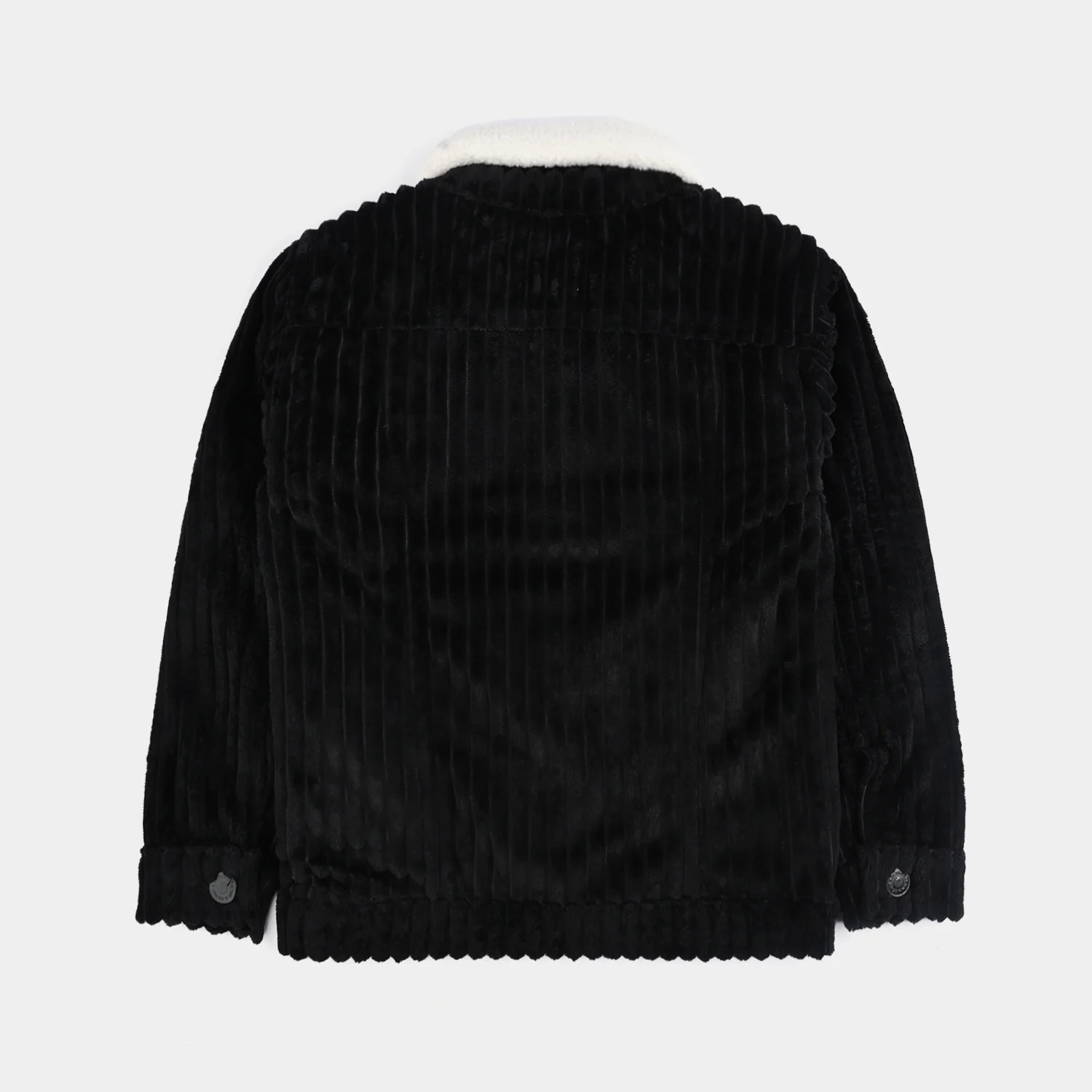 Girls Corduroy Woven Jacket Sherpa Ginger-BLACK - Image 3
