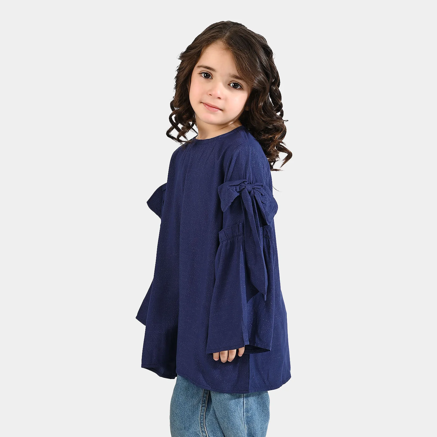 Girls Cotton Casual Top Galaxy - Navy Blue - Image 3