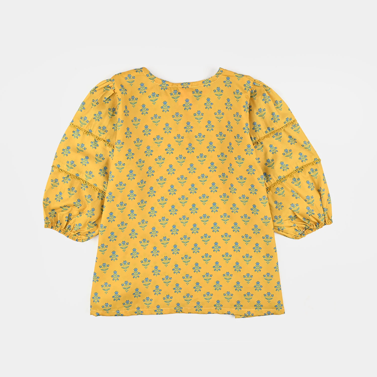Girls Cotton Casual Top Sunshine-Yellow - Image 6