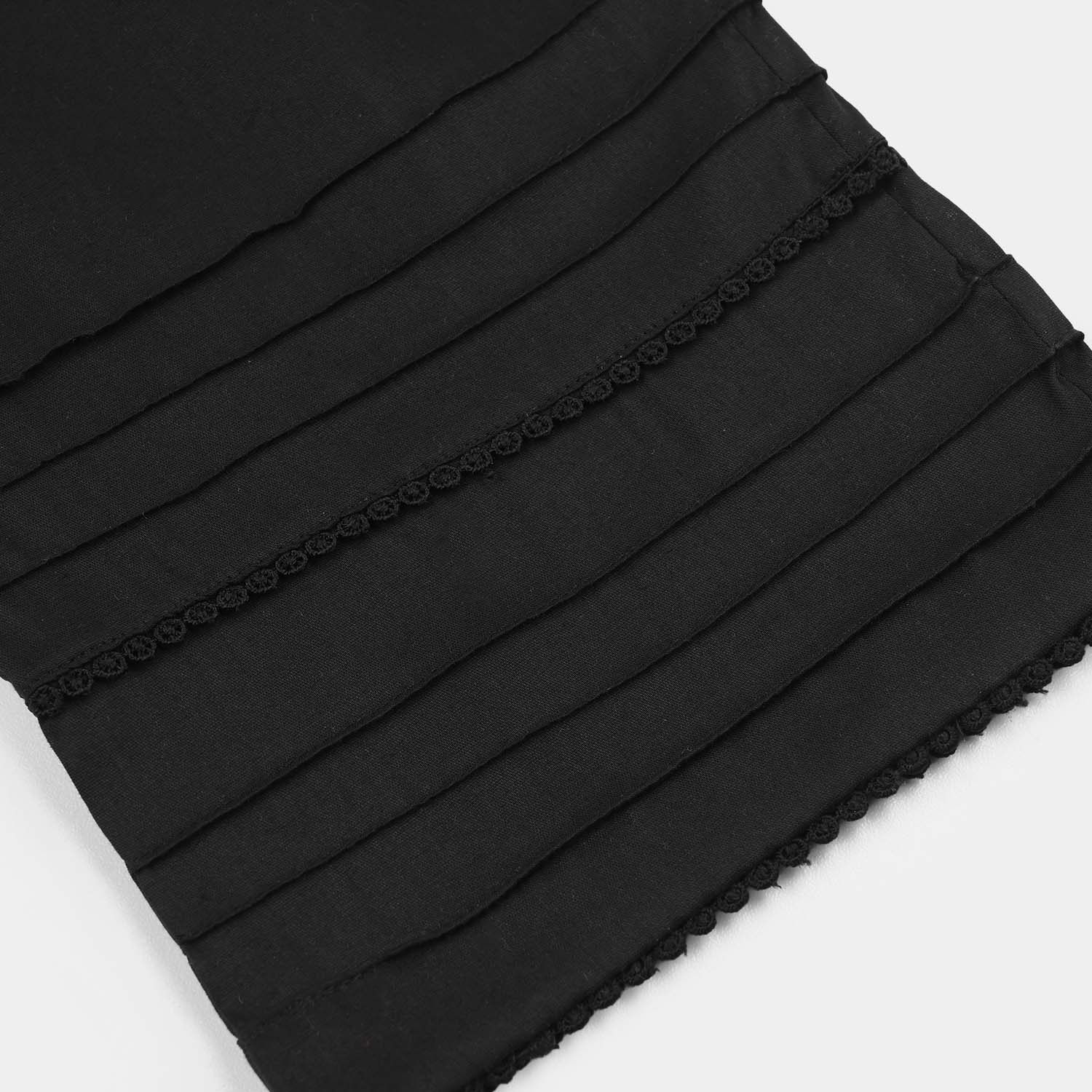Girls Cotton Culottes (Laces) - Black - Image 3