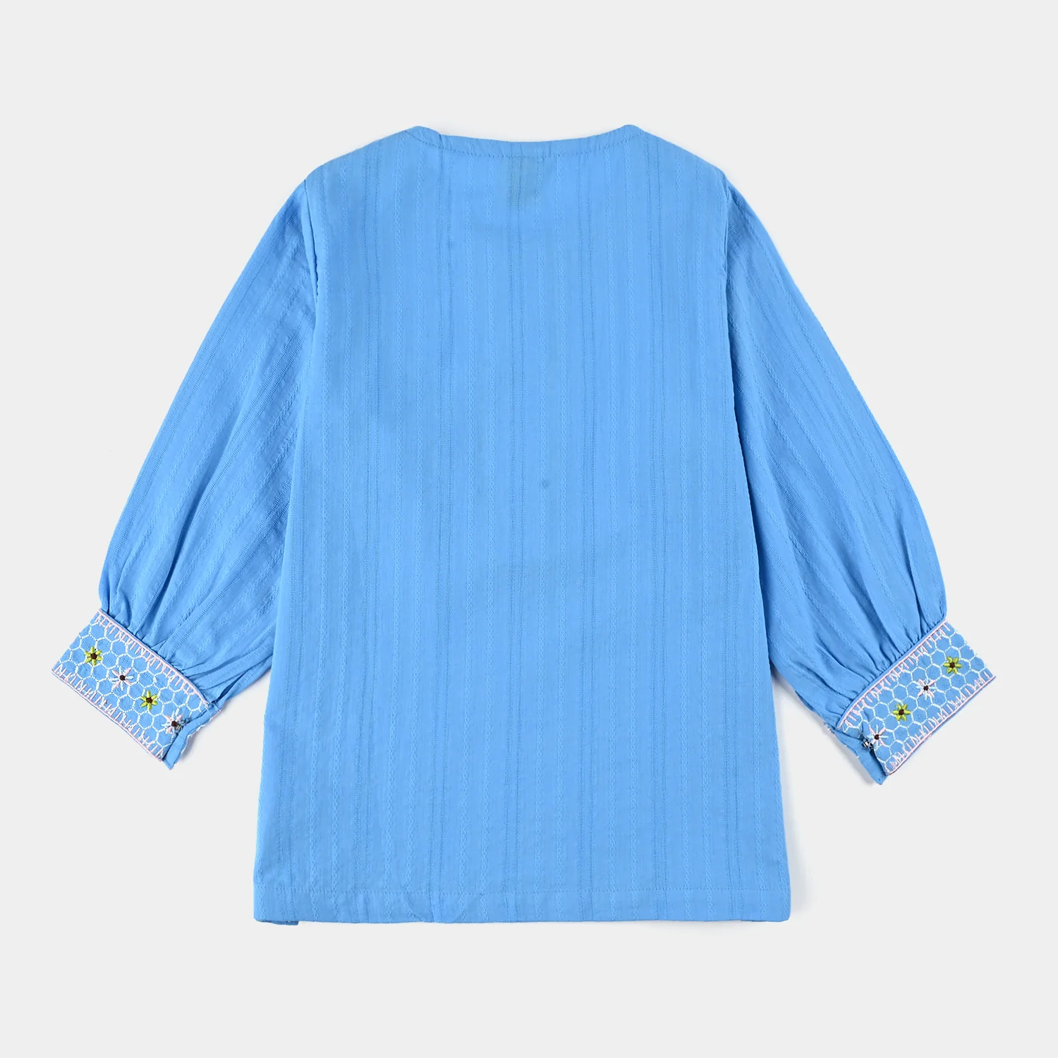 Girls Cotton Emb Top Fantasy - LT.Blue - Image 4