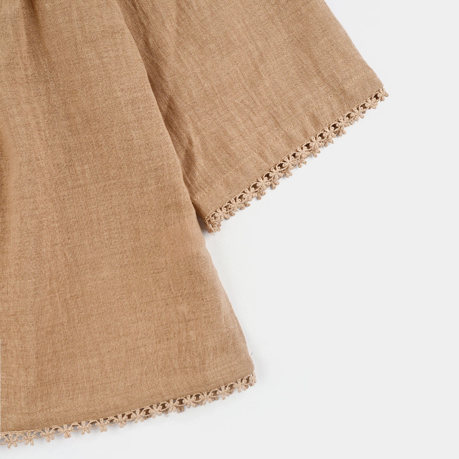 Girls Cotton Emb Top Pink Butter Fly-Sand - Image 6