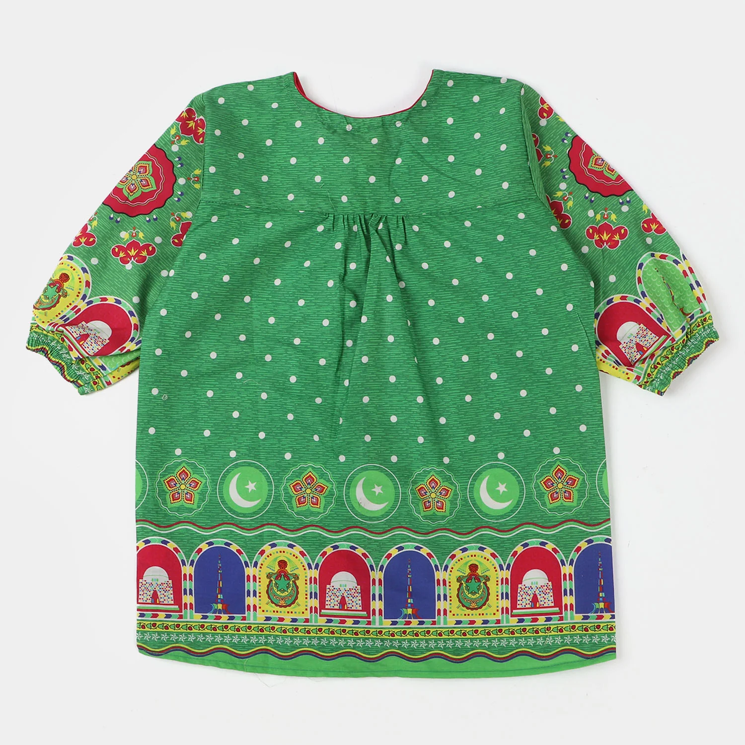 Girls Cotton independence Top Mandala - Green - Image 7