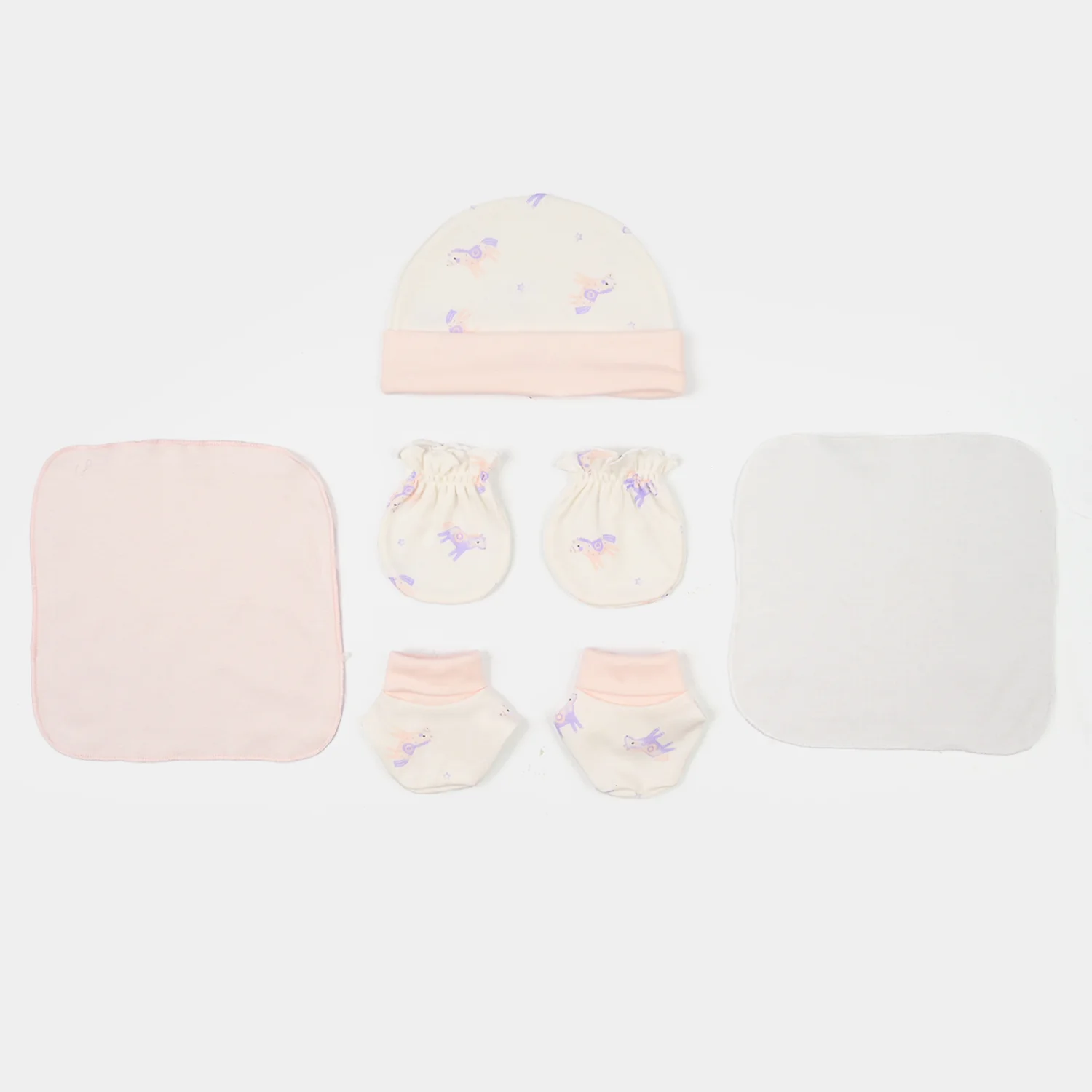 Infant Girls Cotton Interlock 7 PCS Gift Set - Pink - Image 5