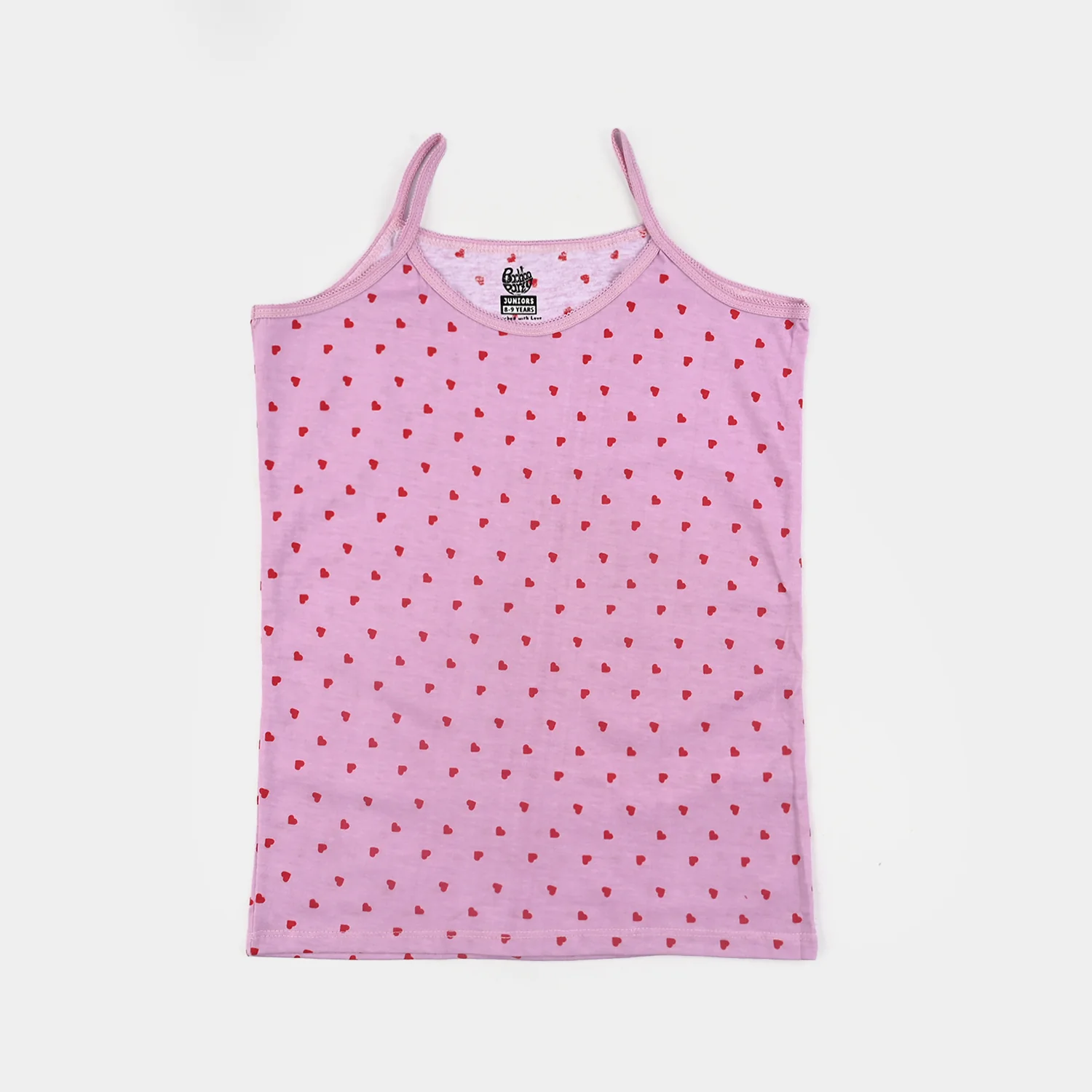 Girls Cotton Jersey Cami Heart-Pack Of 2-Pink.Orchid - Image 3