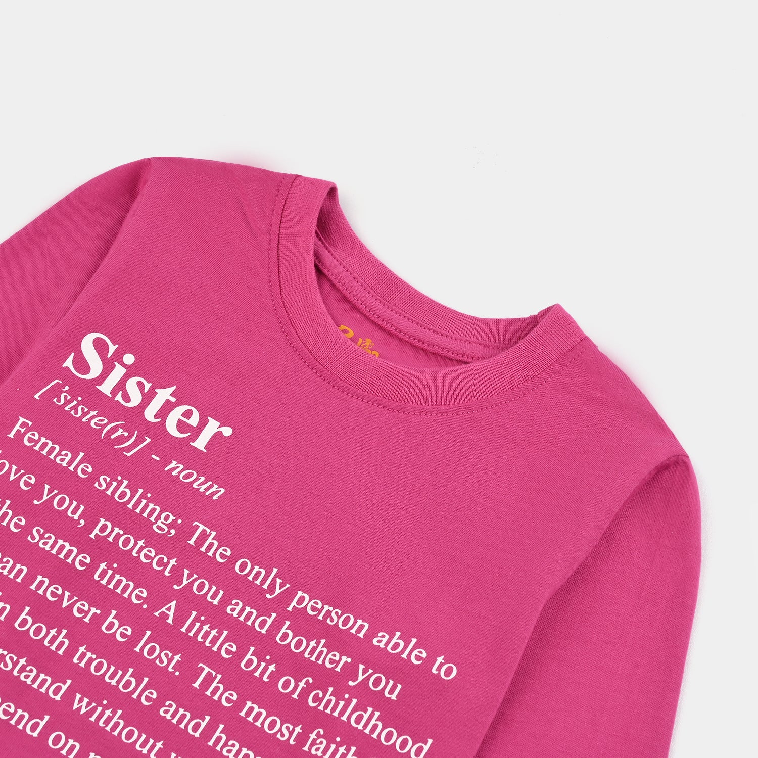 Girls Cotton Jersey T-Shirt F/S SISTER-Purple - Image 2