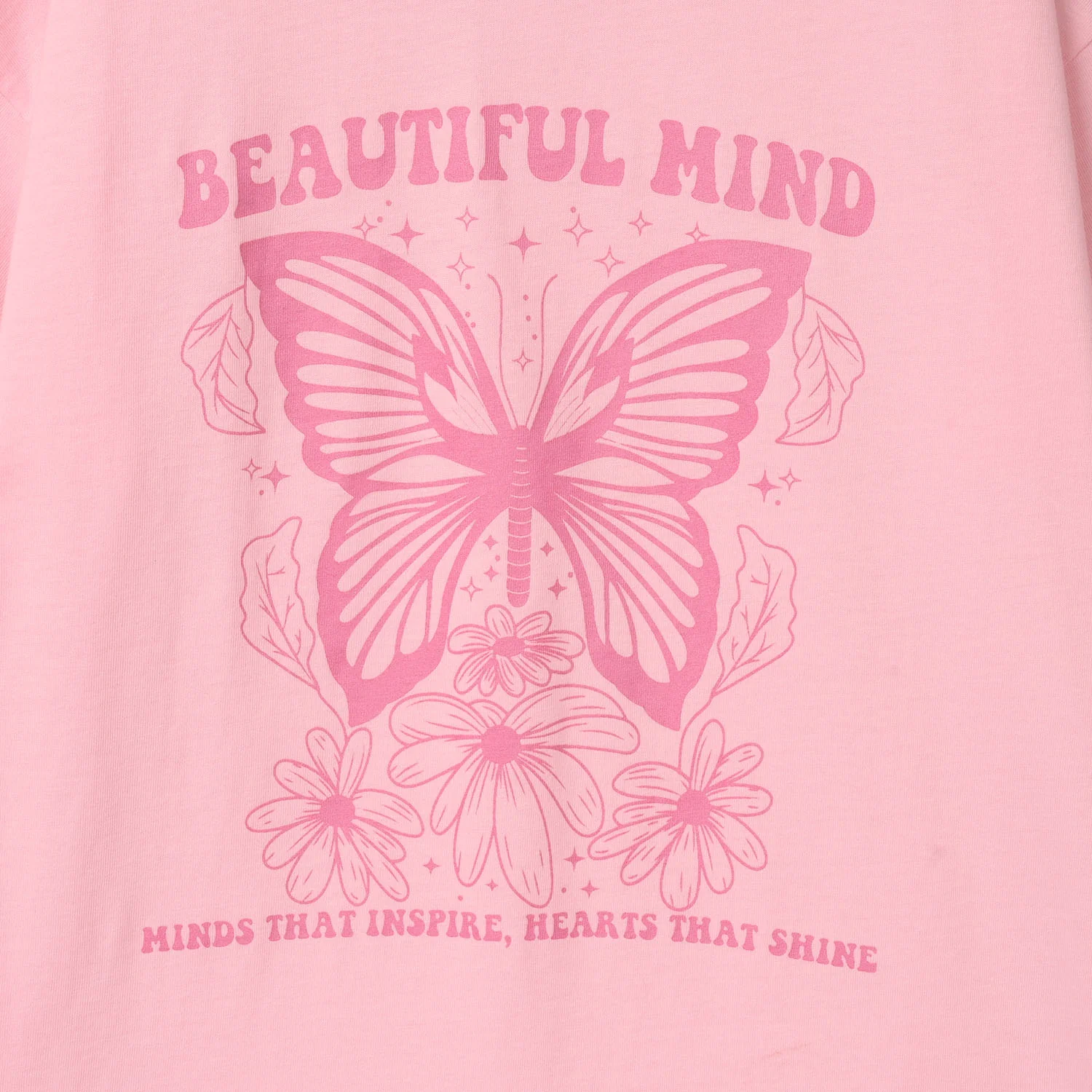 Girls Cotton Jersey T-Shirt (Butterfly) - Pink - Image 2