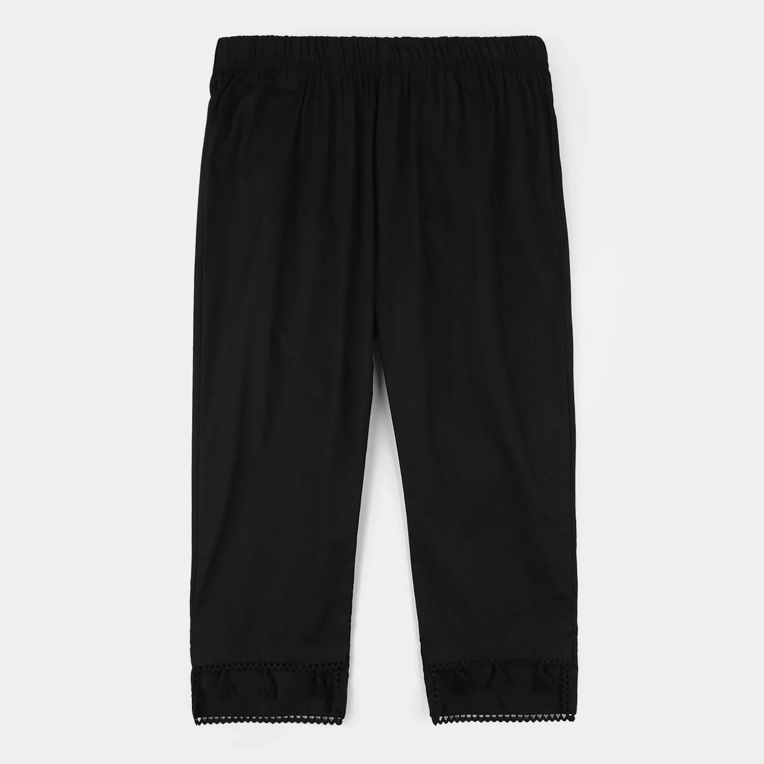 Girls Cotton Pants (Hanging Tassels) - Black