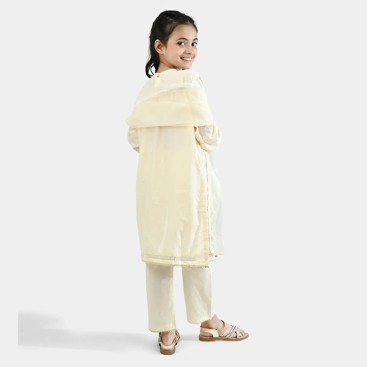 Girls Cotton Poplin 3Pcs Reet-OFF-White - Image 6