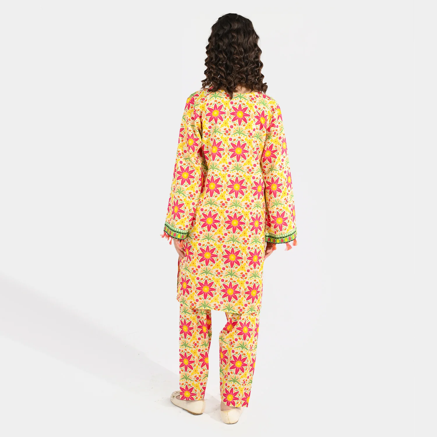Girls Cotton Printed 2Pcs Suit - Multi - Image 5