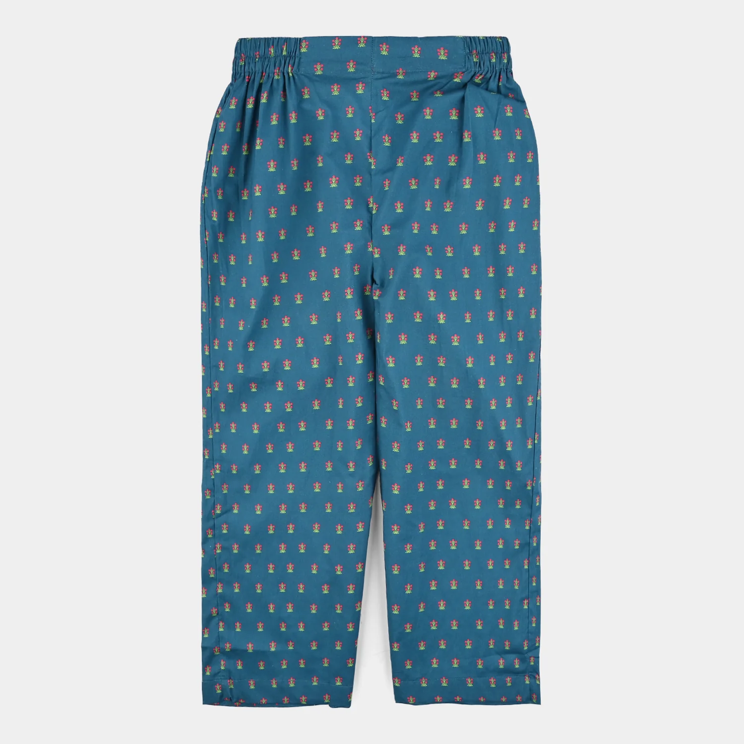 Girls Cotton Printed Culotte Tribe-BLUE - Image 3