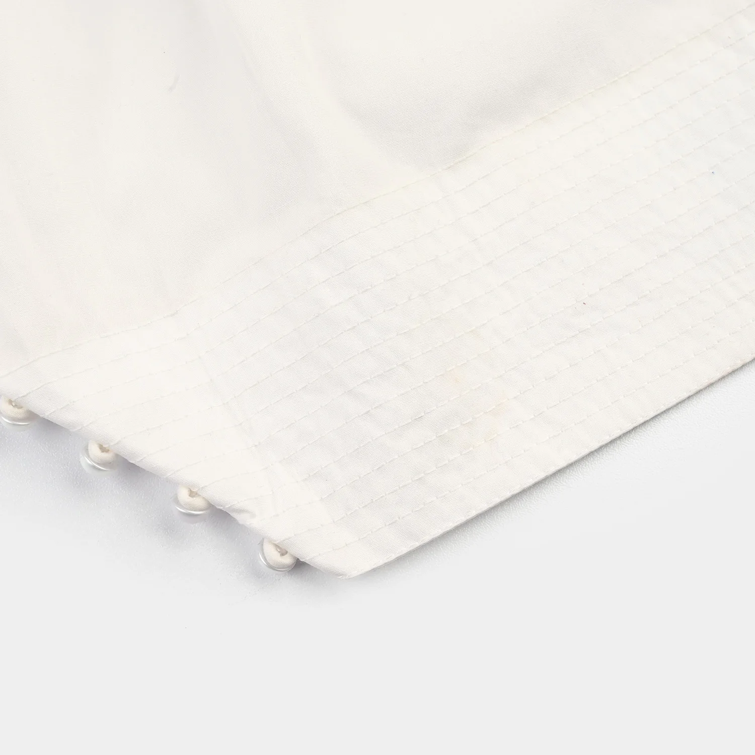 Girls Cotton Farshi Shalwar - White - Image 3