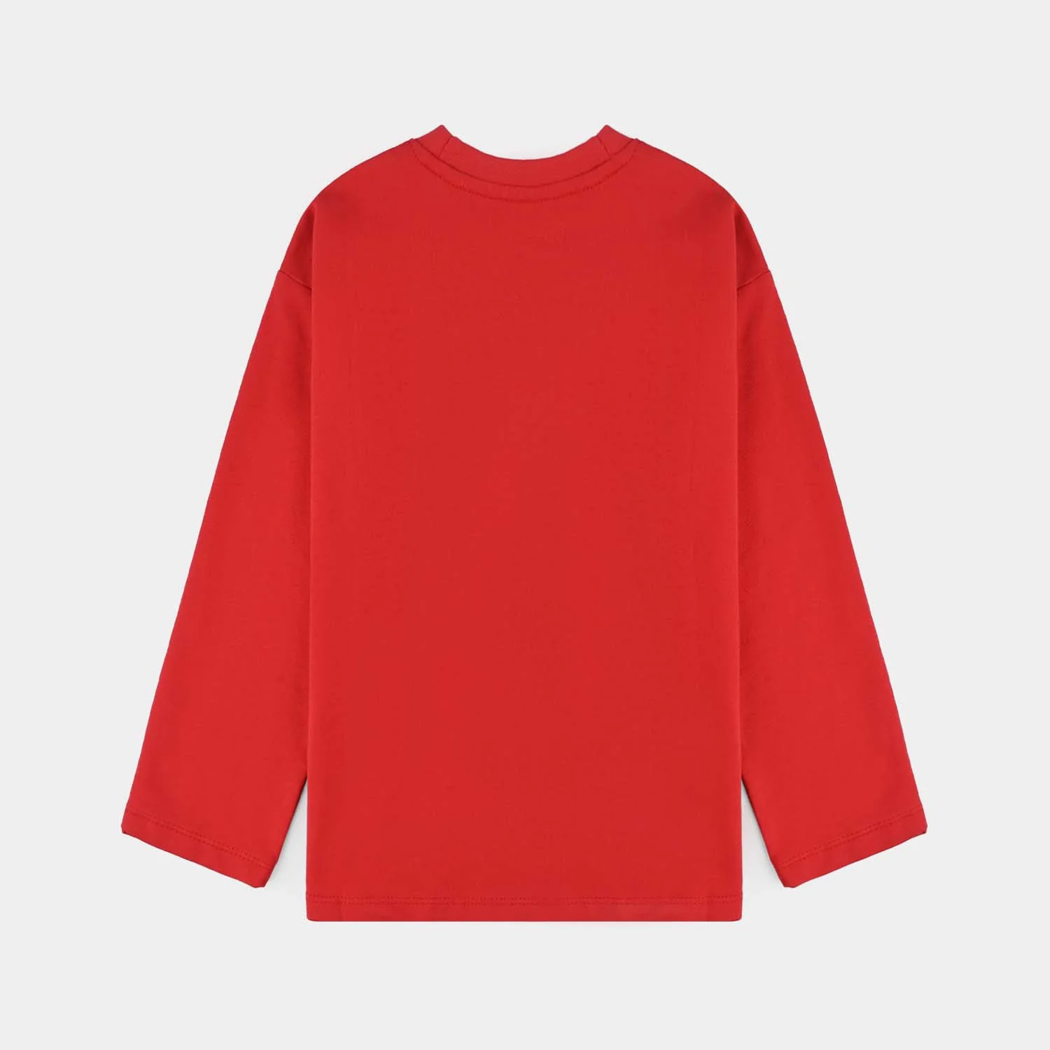 Girls Cotton Terry T-Shirt (Friends) - Red - Image 4