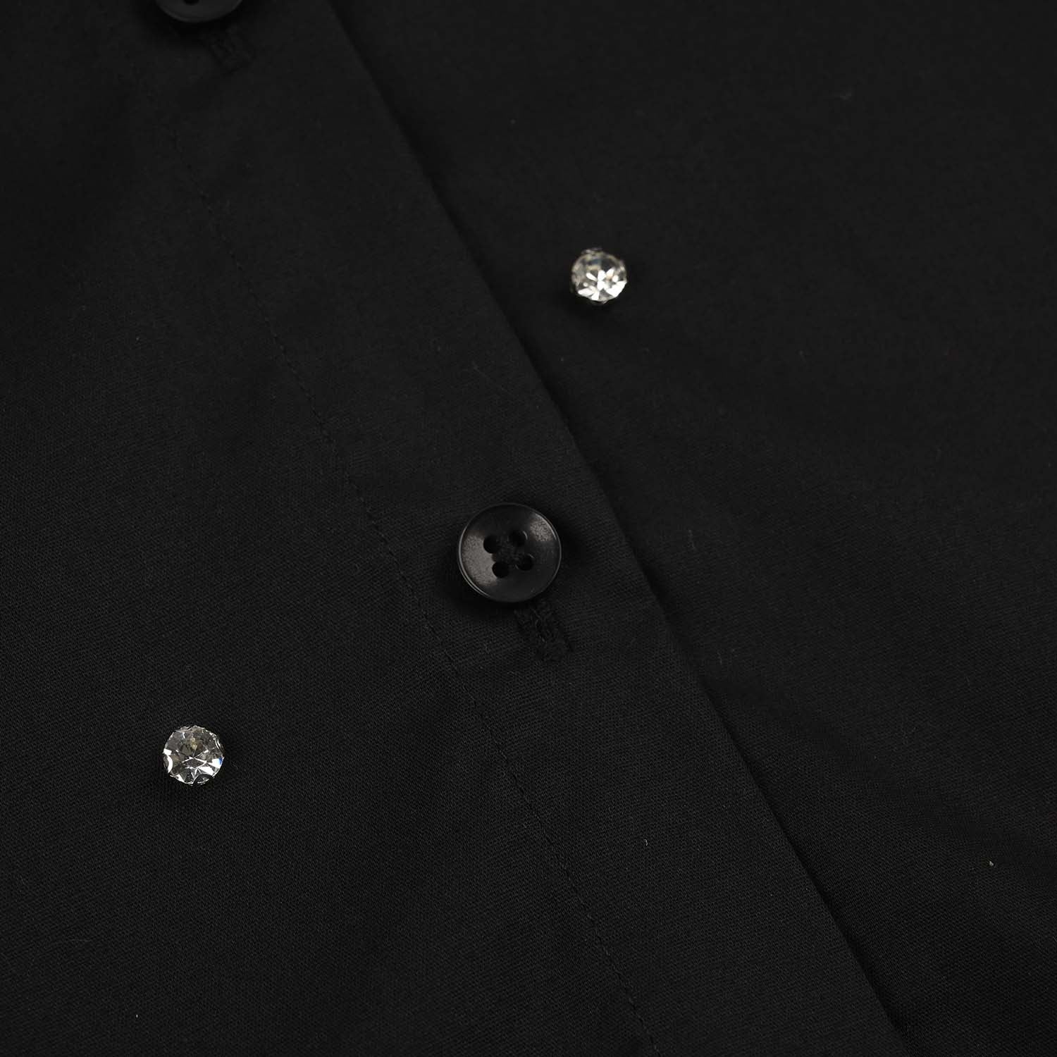 Girls Cotton Top (Diamond) - Black - Image 3