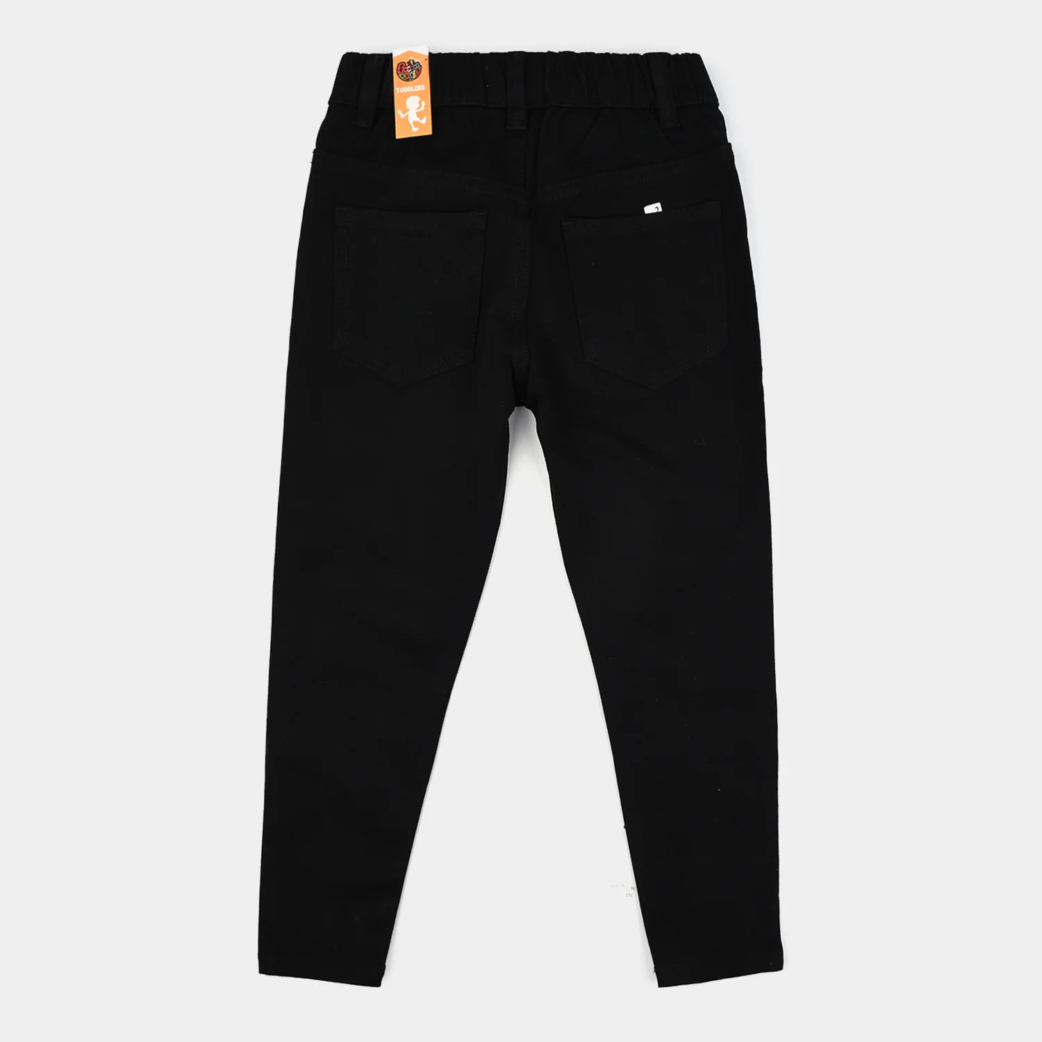 Girls Cotton Twill Jeggings Studs-BLACK - Image 3