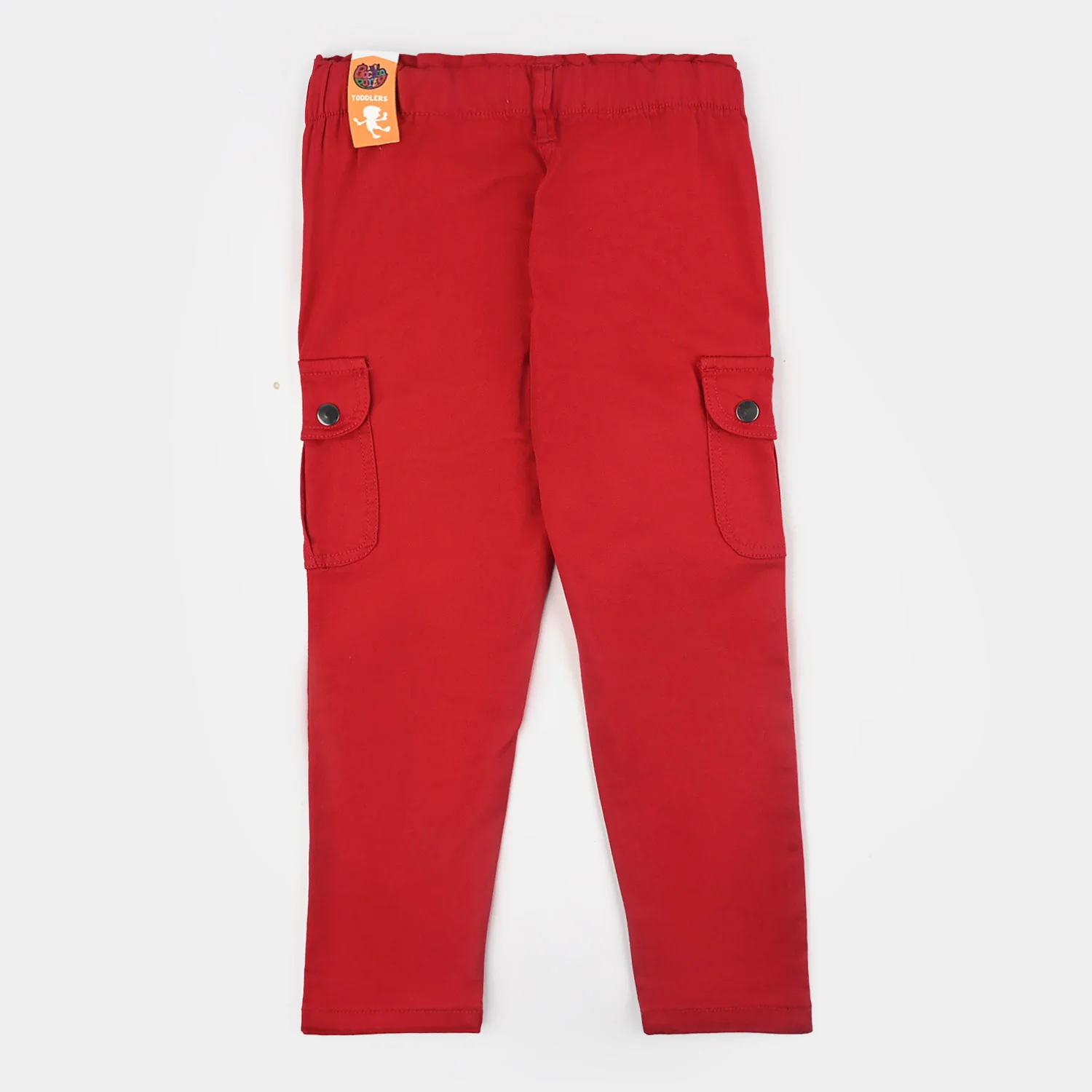 Girls Cotton Twill Pant Flaps-Red - Image 4