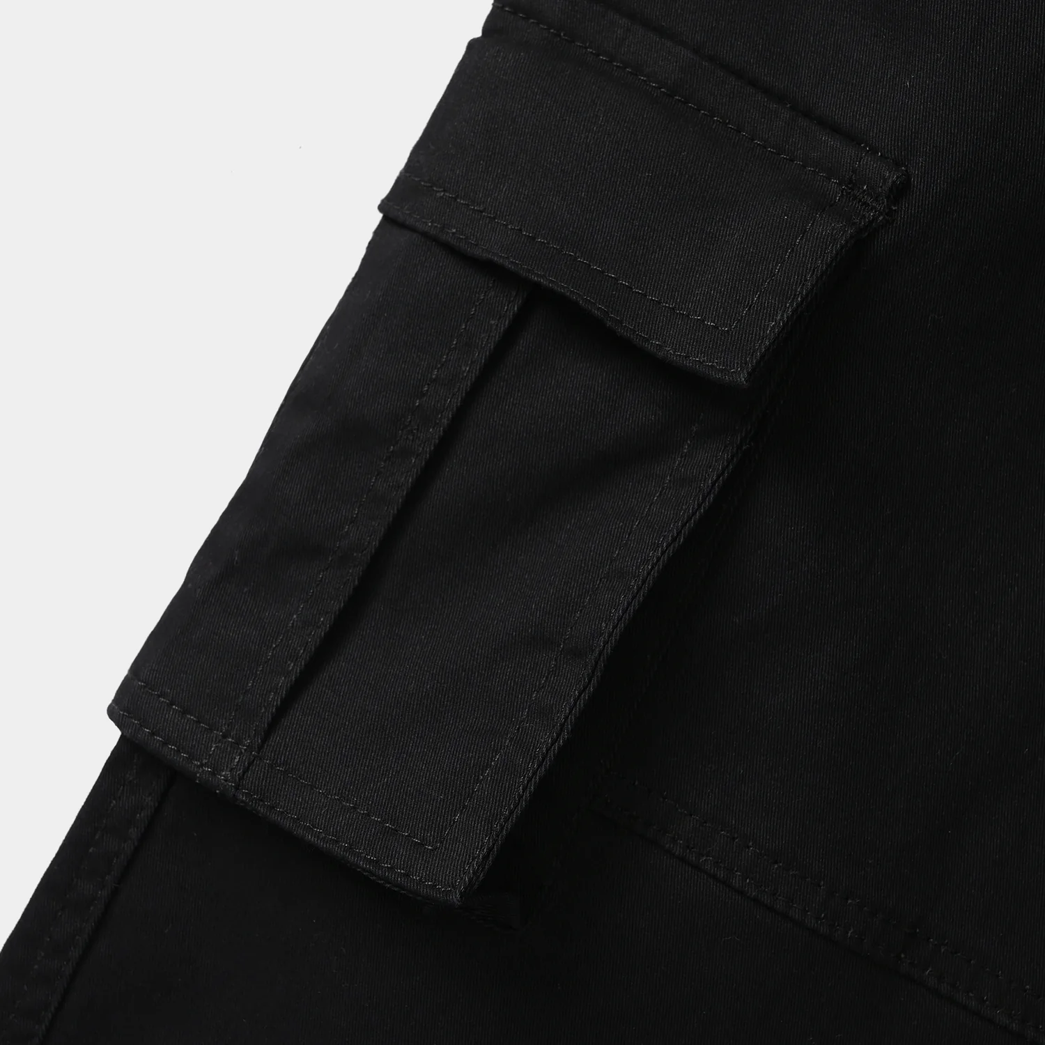 Girls Cotton Twill Pants Seam - Black - Image 2