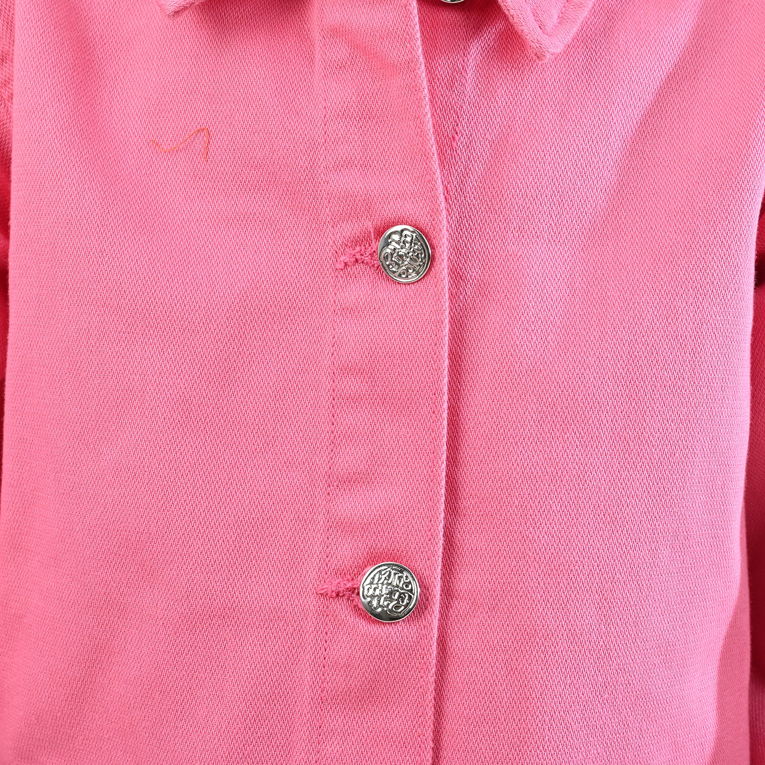 Girls Cotton Twill Woven Jacket Flowers-PINK - Image 2