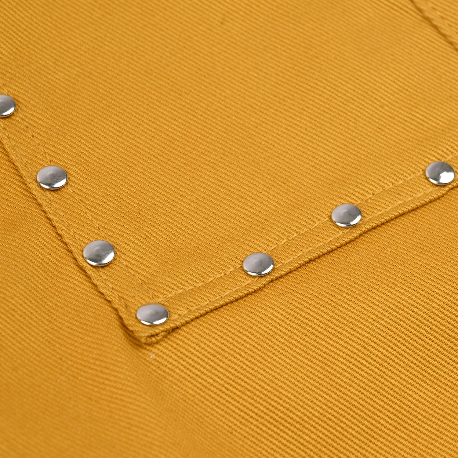 Girls Cotton Twill Woven Pant Eyelets-Mustard - Image 3