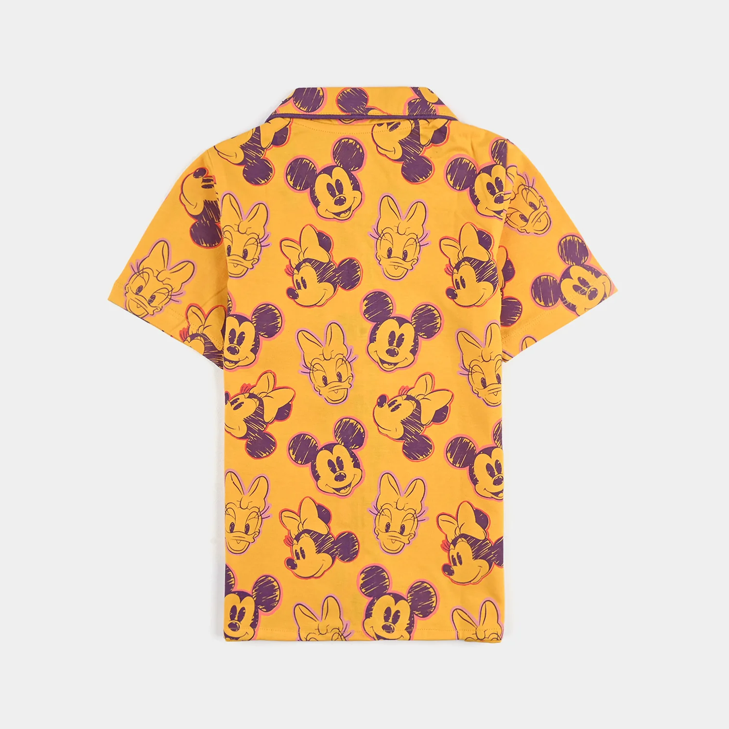 Girls Cotton Night Suit Character - Yellow - Image 3