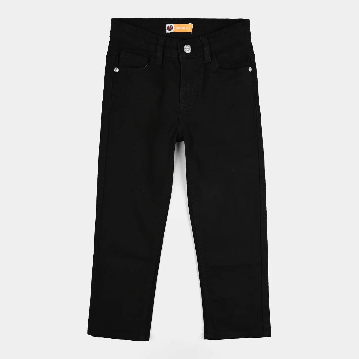 Girls Denim rigid Basic Pant-BLACK