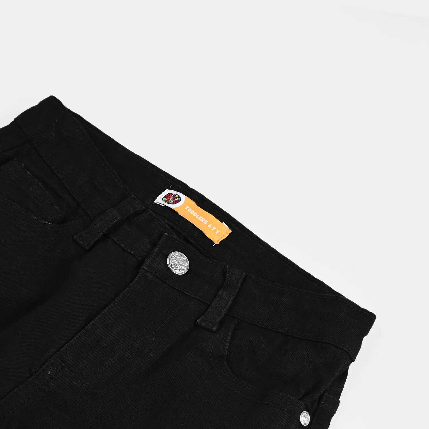 Girls Denim rigid Basic Pant-BLACK - Image 2
