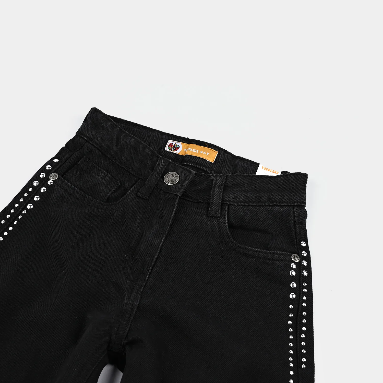 Girls Denim rigid Pant - Black - Image 2