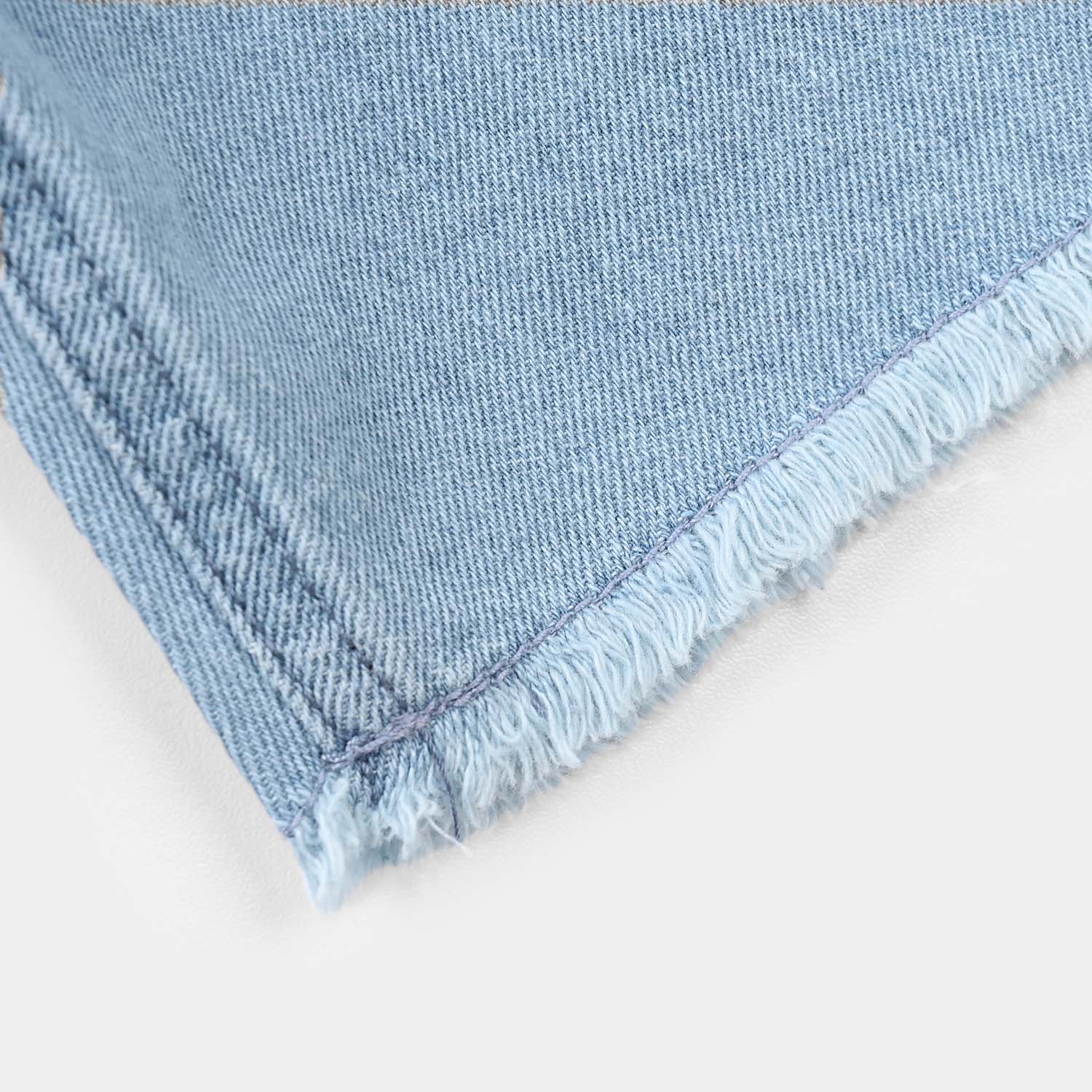 Girls Denim Rigid Shorts - Light Blue - Image 3