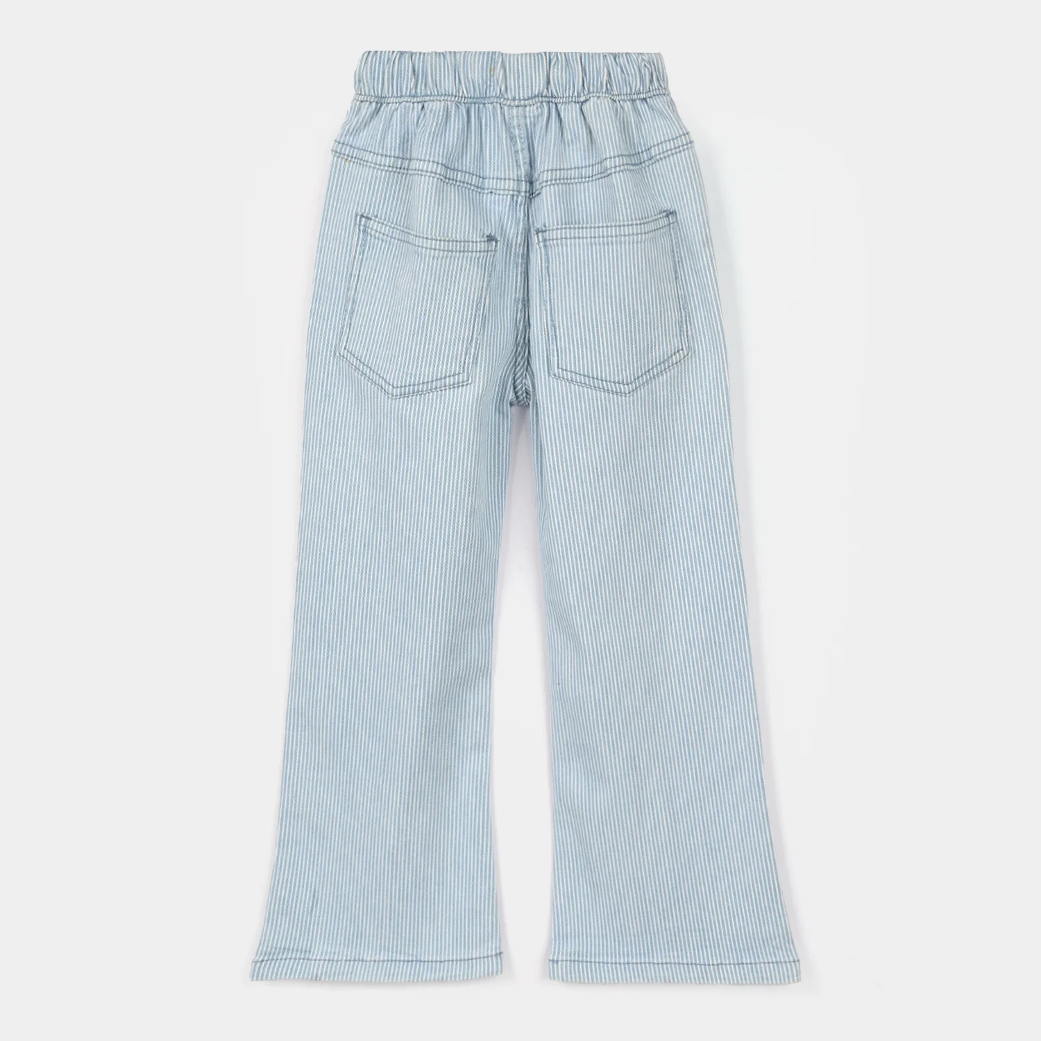 Girls Denim Stretch Jegging (Pintex) - Light Blue - Image 3