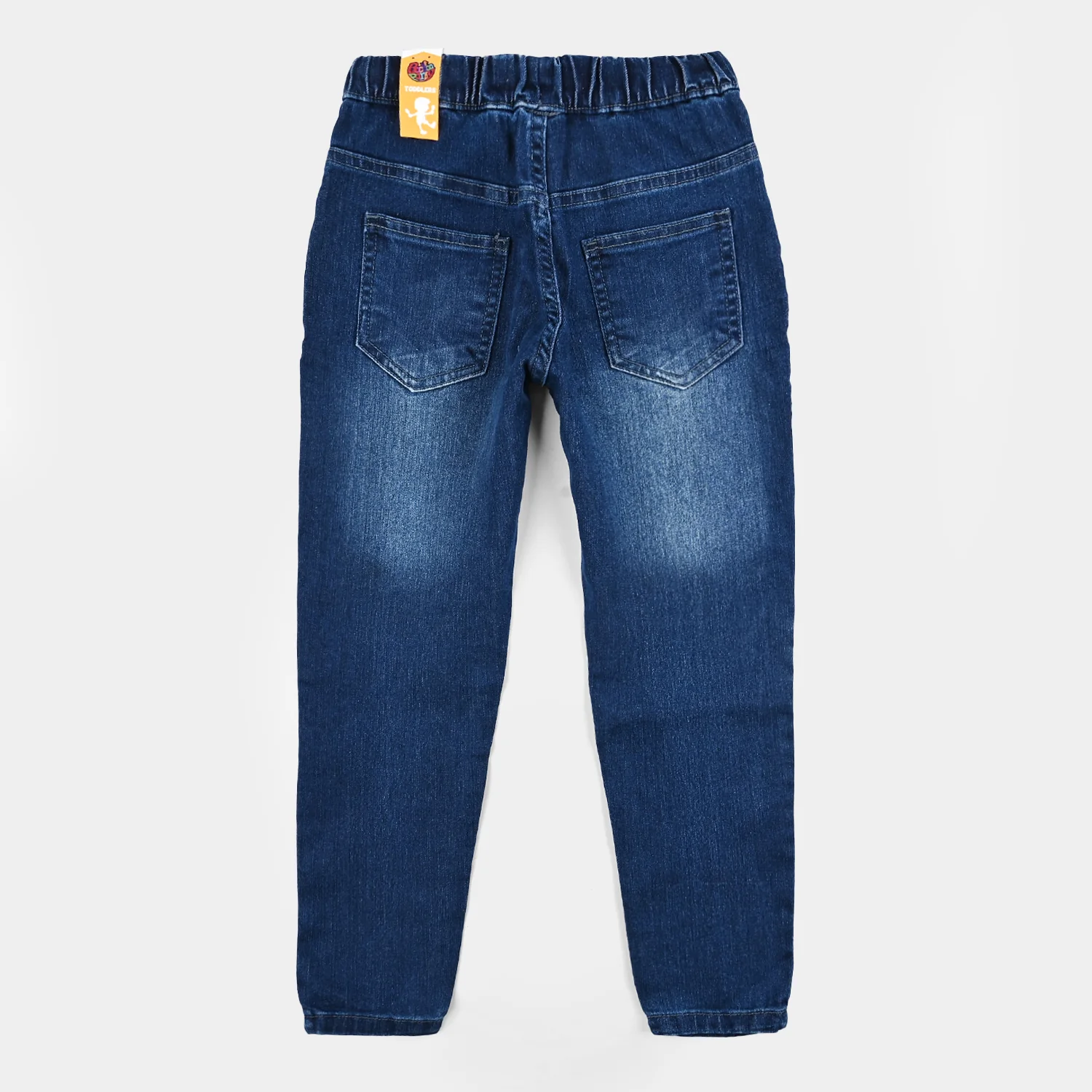 Girls Denim Stretch Jeggings Basic - Dark Blue - Image 3