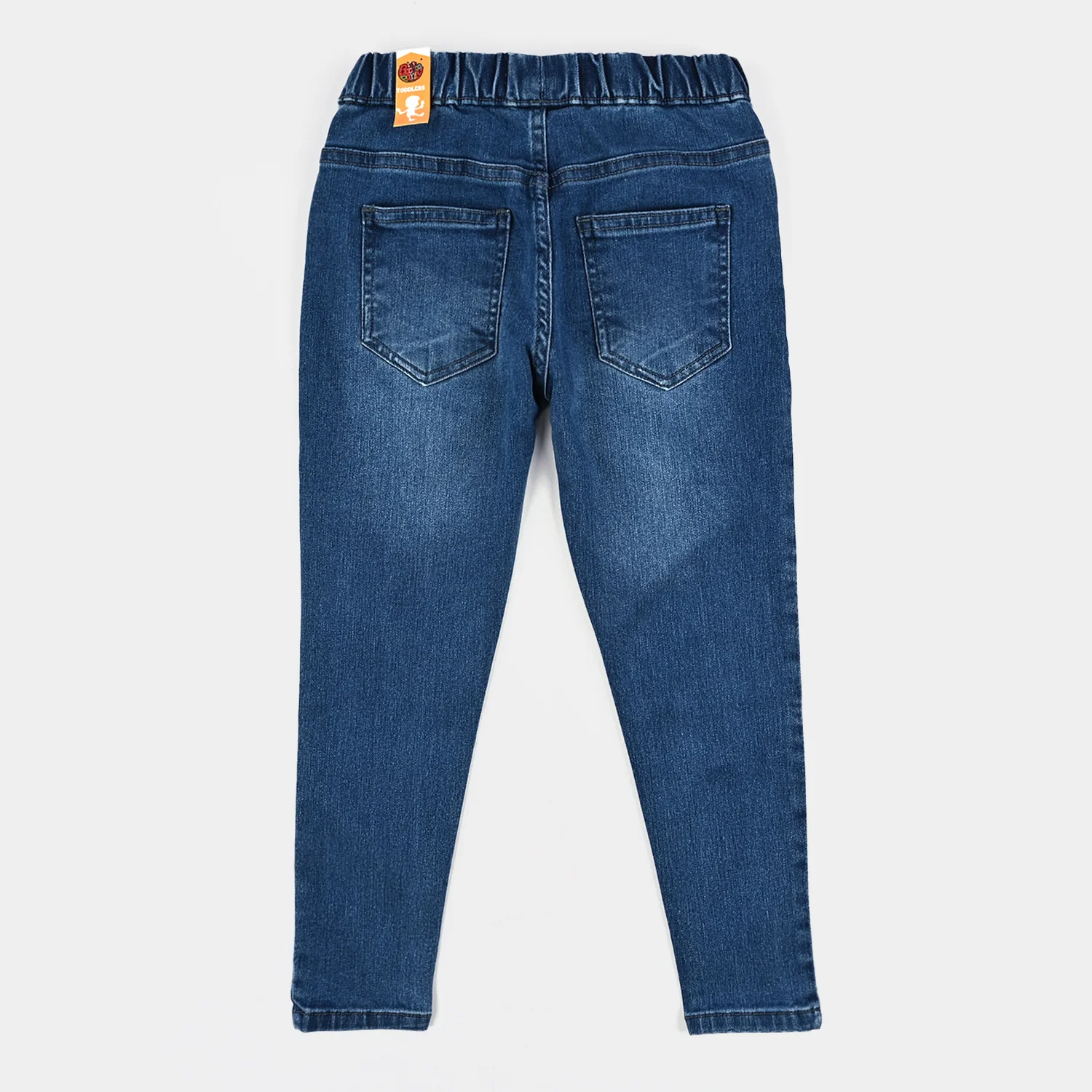Girls Denim Stretch Jeggings Basic - Mid Blue - Image 3